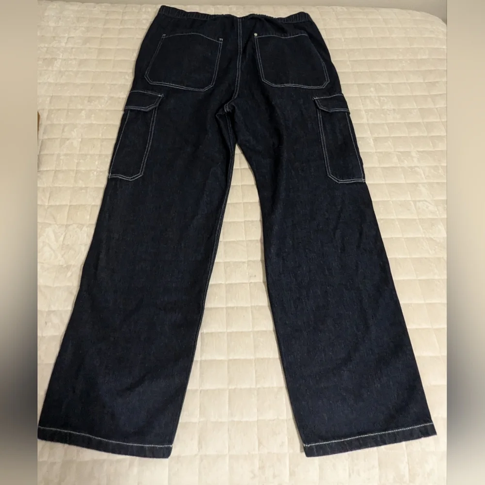 NWOT H & M XXL Loose Cargo Denim Joggers(bin2)